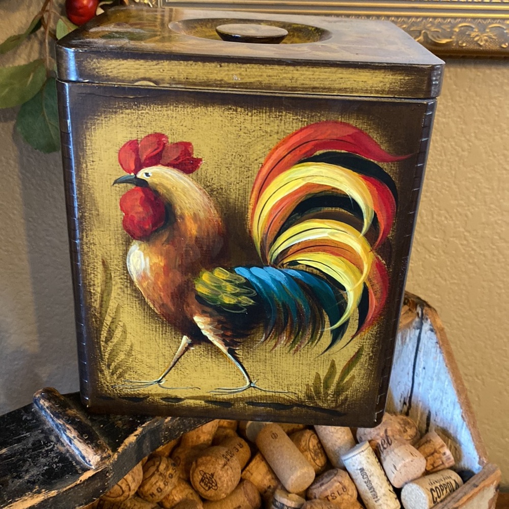 Vintage John Dunn hand sign folk art wood box - Picture 2 of 7